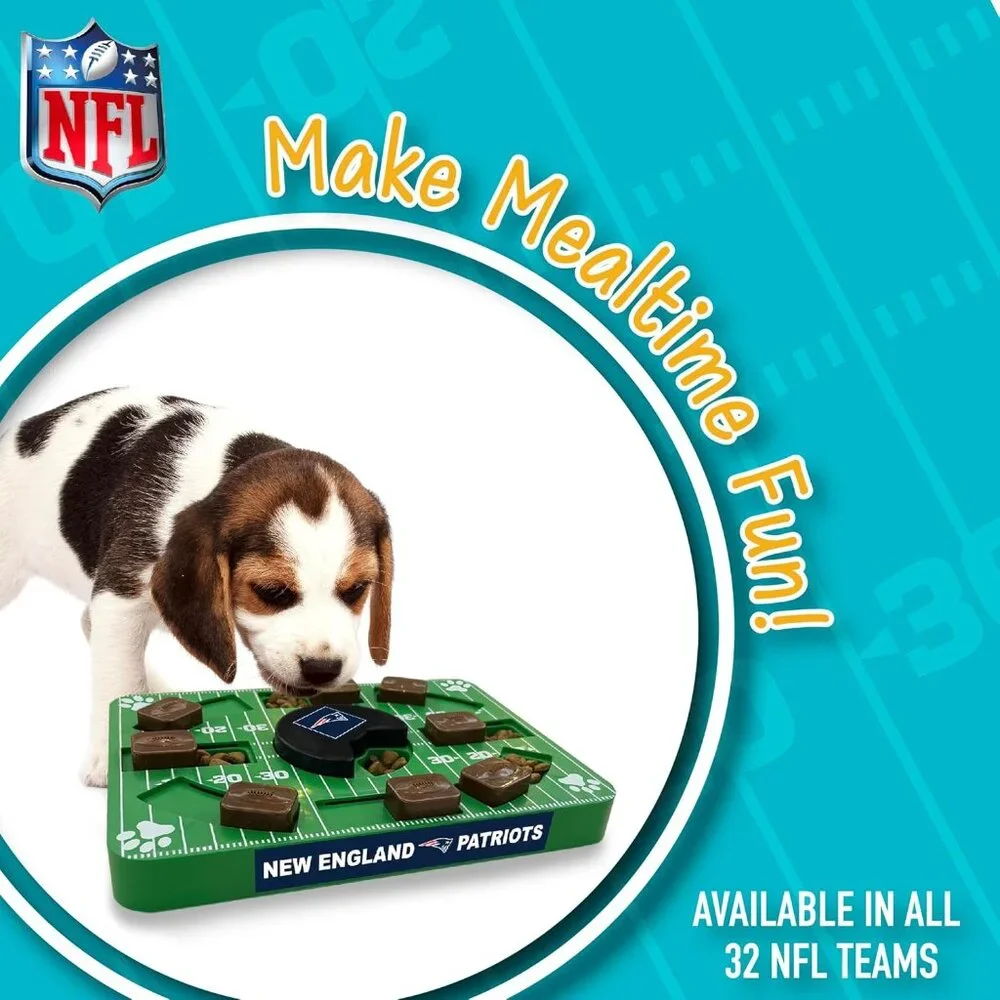 Pets First NFL Patriots Puzzle Treat Toy Dogs & Cats Interactive Dog Treat Toy!